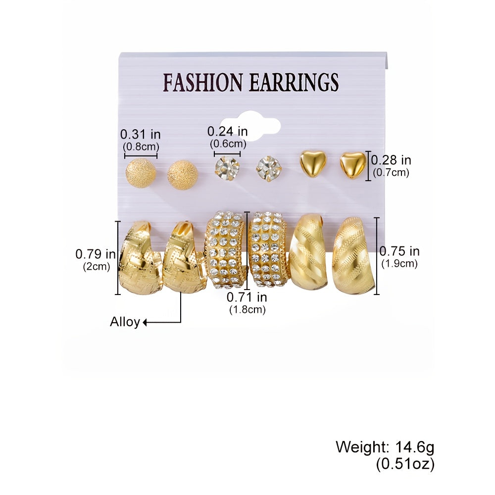 Punk uslubidagi 6 juft metall sirg'alar to'plami, tuzilgan va yurak shaklidagi studlar bilan. Rynostonlar va zanglamaydigan po'latdan yasalgan. Kundalik va bayram kiyimlari uchun mos. Ajoyib sovg'a.