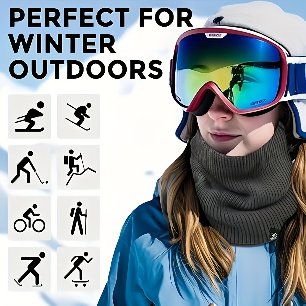 Winter Neck Gaiter Fleece-Lined Scarf for Men Women Cycling Mask Fake Collar