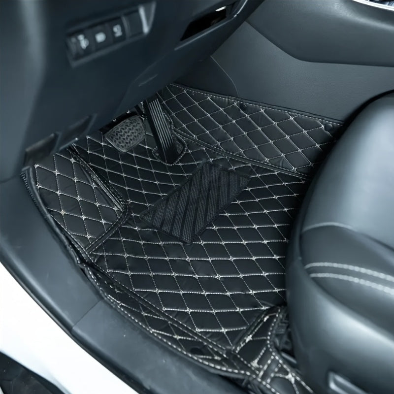 Alfombrillas universales de cuero sintético para coche, impermeables, a prueba de polvo y resistentes al desgaste