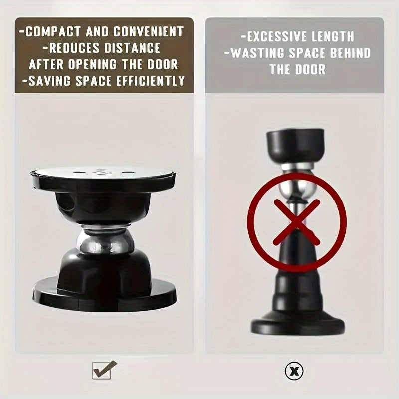 Magnetic Door Stop, Adhesive Wall or Floor Mount, Keeps Doors Open Safely