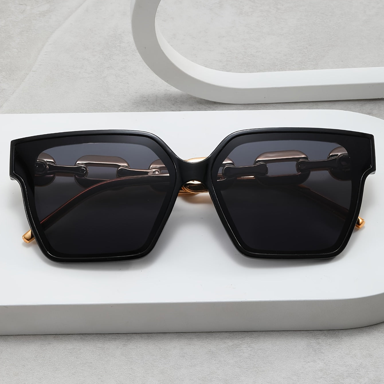 Gafas de moda rectangulares para mujer con lentes antirreflejos y montura de plástico