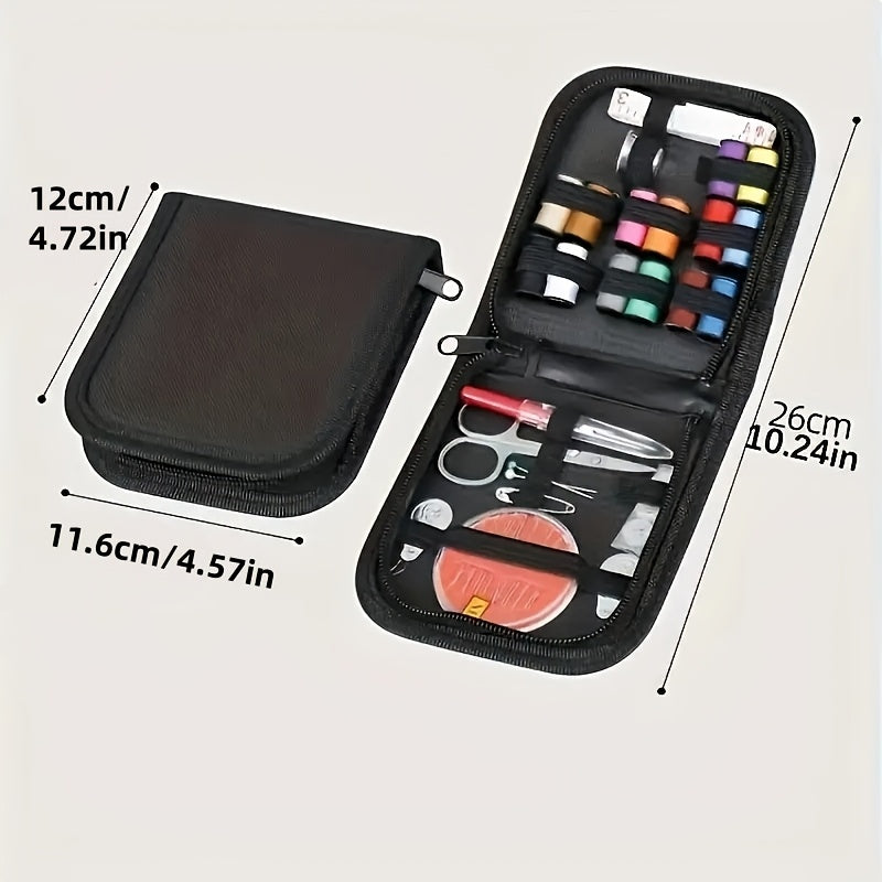 Portable Sewing Kit with Essential Tools in Mixed Colors