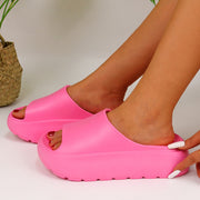 Women's Non-Slip Thick Platform EVA Slide Sandals Open-Toe Casual Pink