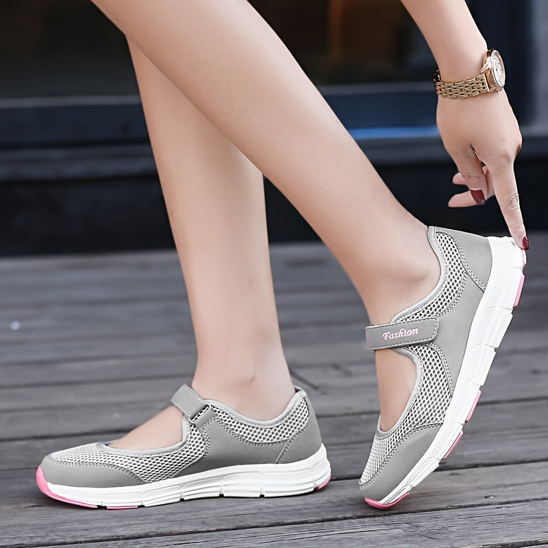 Women's Breathable Slip-On Shoes, Lightweight Casual Sneakers with Soft Fabric Lining