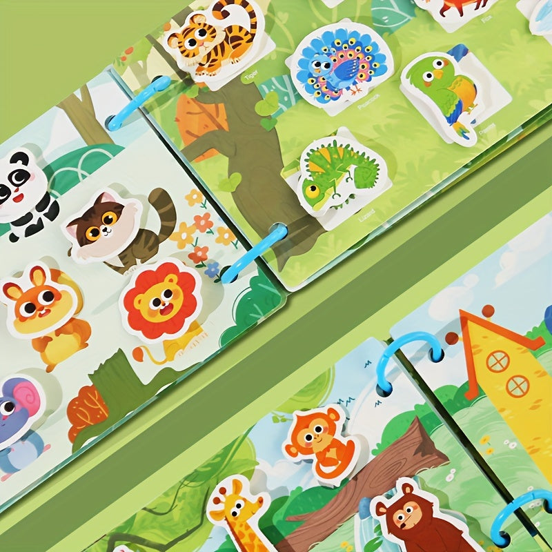 Children's Educational Busy Book for Kids 3+ Animal Traffic Quiet Activities