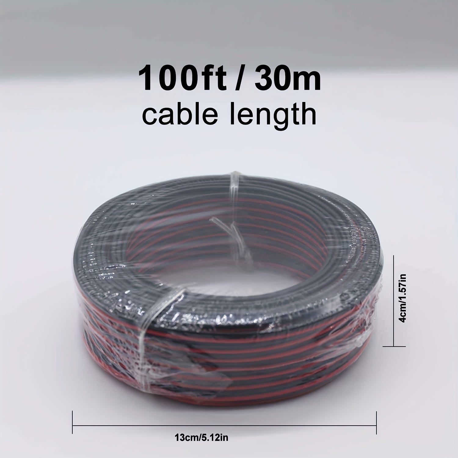 Red And Black Speaker Wire Cable 15.24M 30.48M CCA TCCA Stereo Home Theater