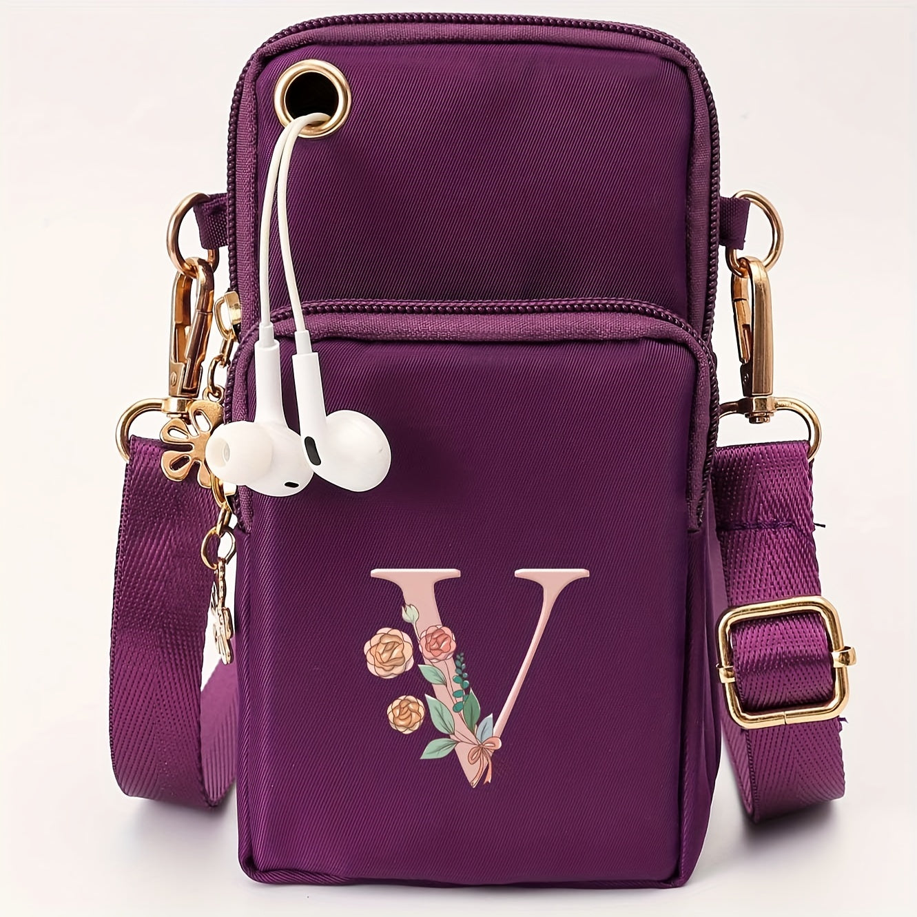 Ayollar uchun kichik yelka sumkasi, gul naqshli, kundalik ko‘p funksiyali crossbody sumka, kichik qo‘l sumkasi