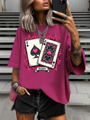 Plus Size Women's Graphic T-Shirt Black Cosplay Short Sleeve Summer Top