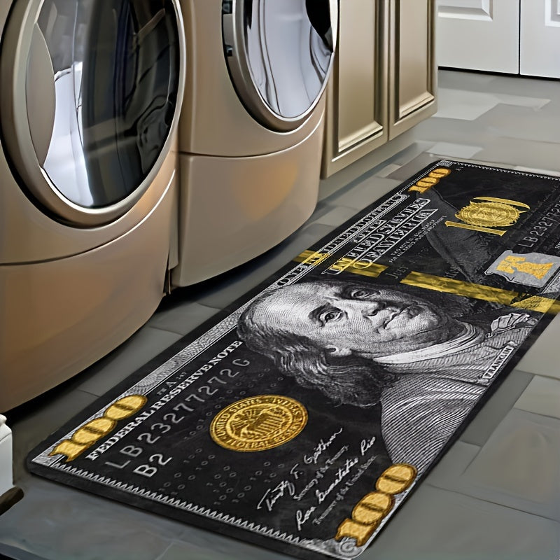 Black Polyester Entryway Rug Anti Fatigue Mat Soft Cozy Bedroom Living Room Carpet