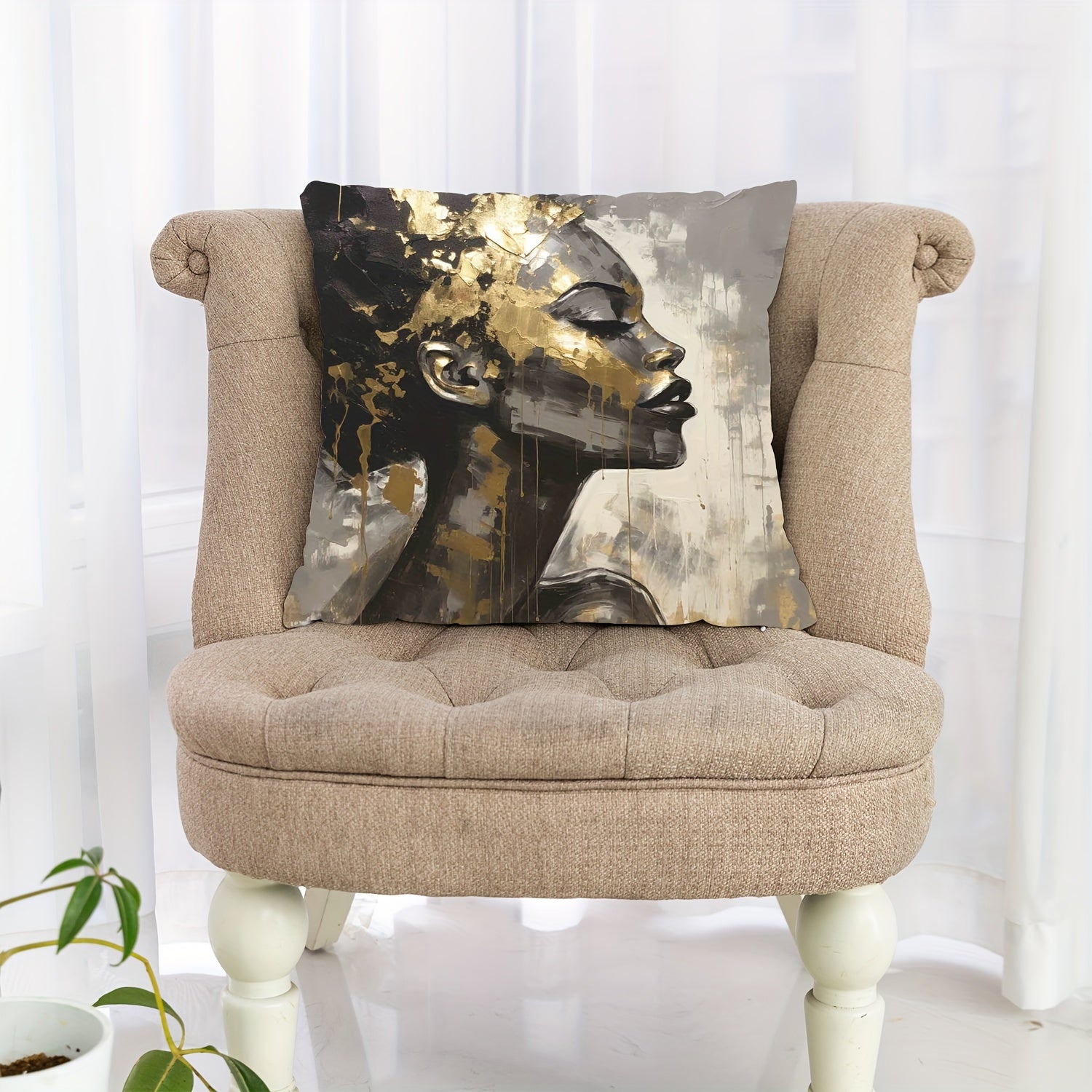 1 dona Raqamli Chop Pillowcase Chiroyli naqsh bilan