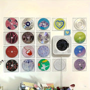 3 ta toza plastmassa CD saqlash qutilari akril kubikli shkaflar tashkilotchilari