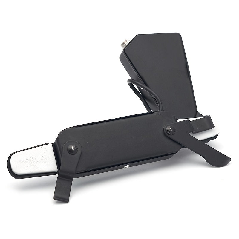 Pastilla para guitarra de aleación negra con clip y sensor magnético de 12 orificios. Sin batería