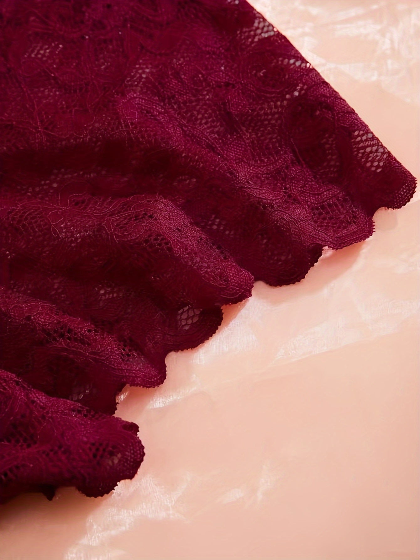 Women's Lace Lingerie Set Wireless Bra Boyshorts Plus Size Breathable Nylon