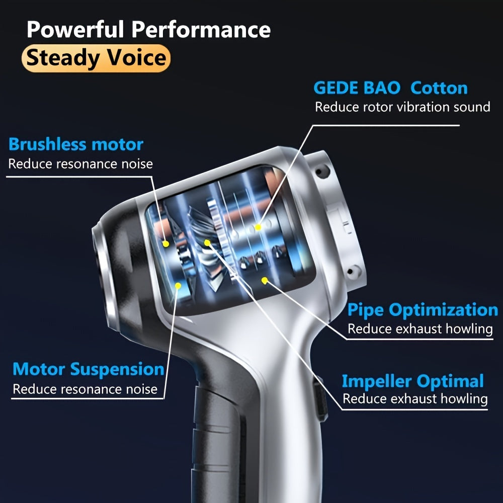 Cordless Handheld Vacuum Cleaner with Cyclone Suction and Blower for Car Home Office