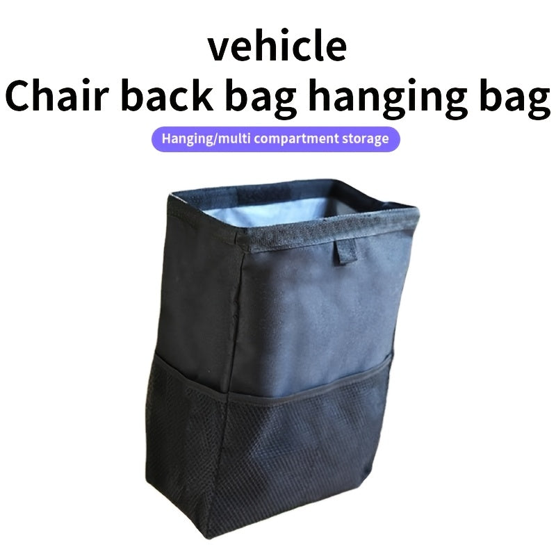 Cubo de basura portátil para coche, color negro, 1 pieza