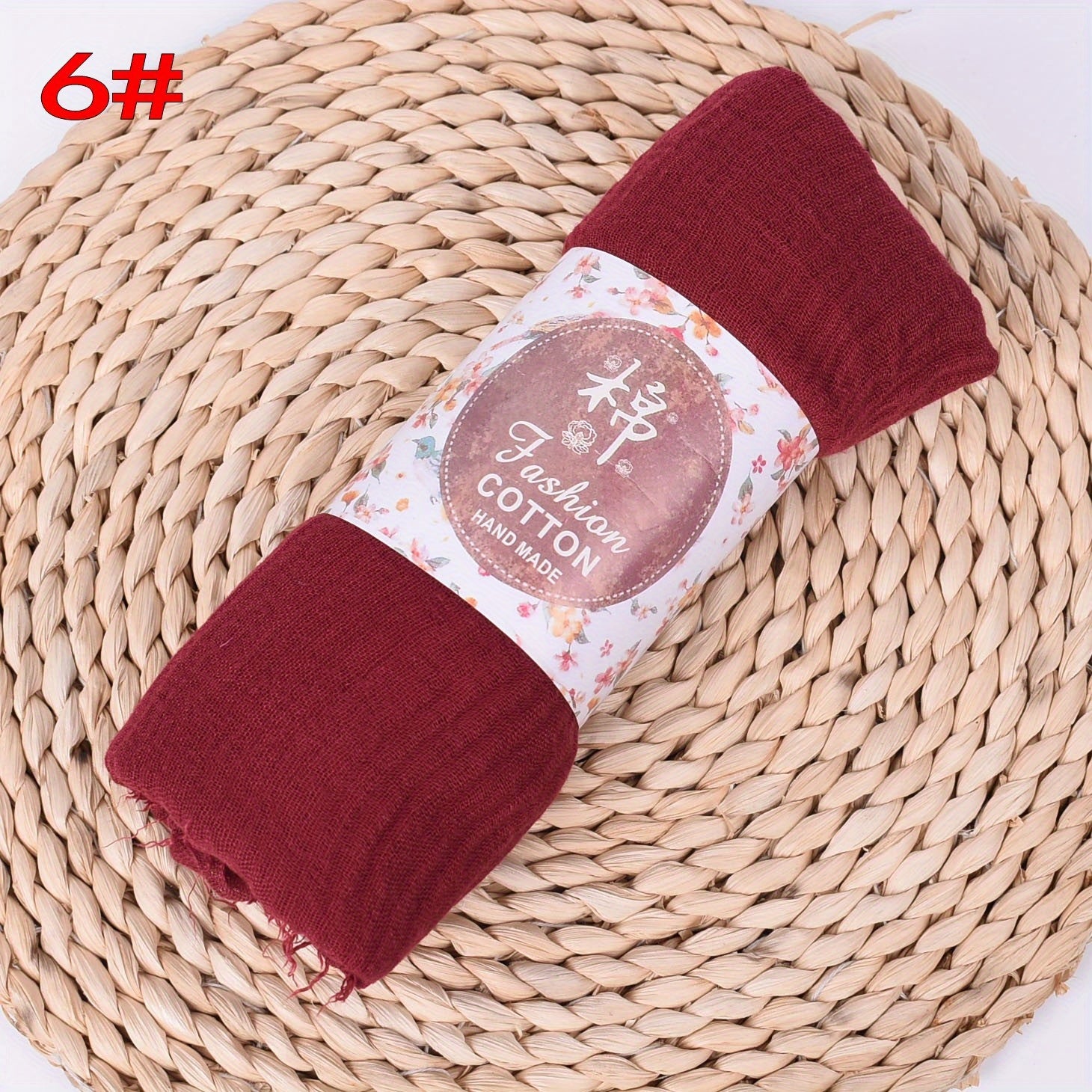 Women's Large Breathable Sun Protection Headscarf Solid Color Lightweight Wrinkle Scarf