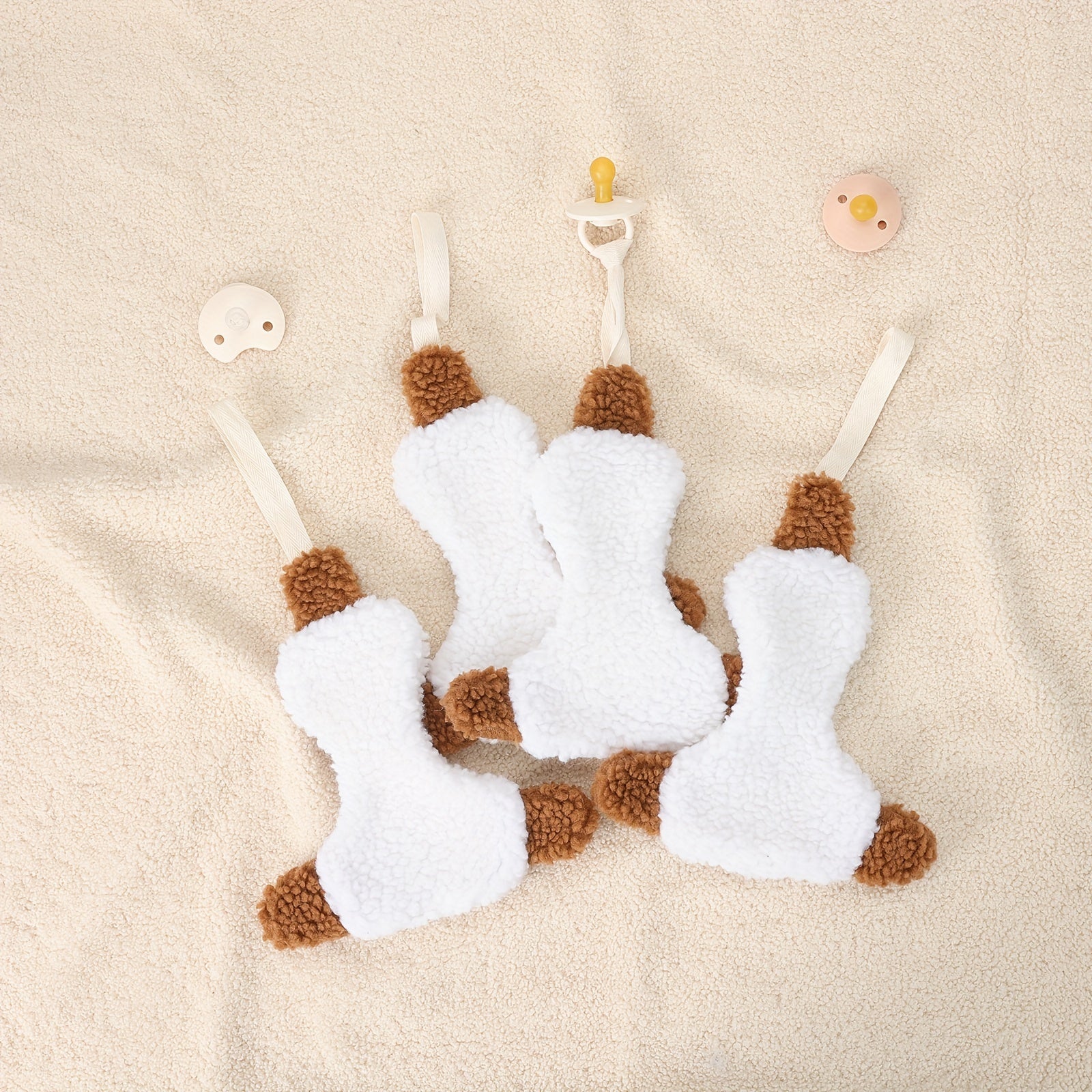 Kichkina Sherpa Qush Klipi Ikki Rangli Oq Tinchlantiruvchi Bolalar Parvarishi Aksessuari