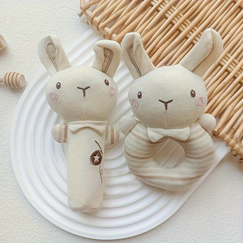 Animal Baby Toy Hand-Held Bell for Soothing and Grasping Training Mixed Color 0+