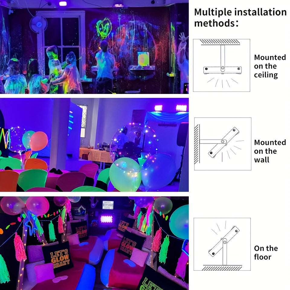 UV Black Light Pack 50/96/144 LEDs USB Powered for Party Halloween Fluorescent Posters