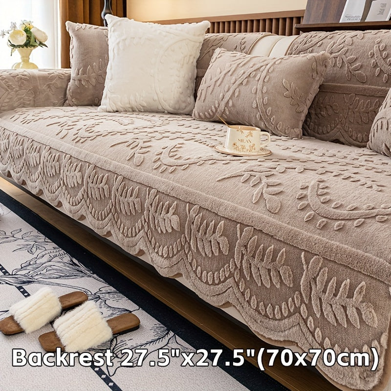 Пуховое покрытие для дивана с леопардовым принтом, сделанное из толстого искусственного меха, подходит для домашних животных, не скользит, подходит для различных размеров диванов. Идеально для декора гостиной, спальни или офиса.