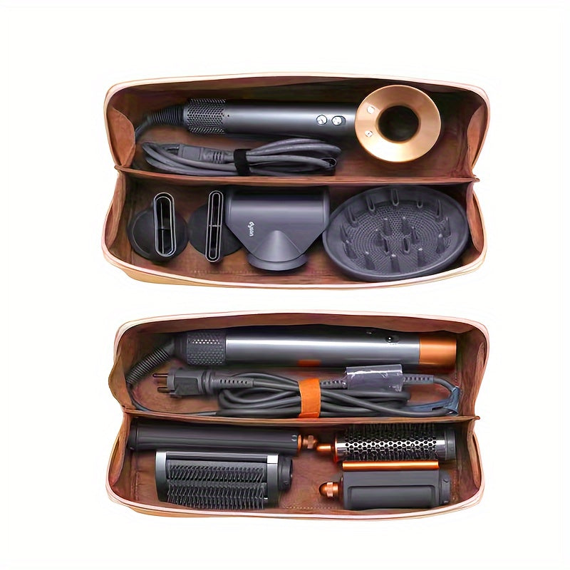 Travel Hair Dryer and Styling Tool Storage Bag Hypoallergenic PU Compact Organizer