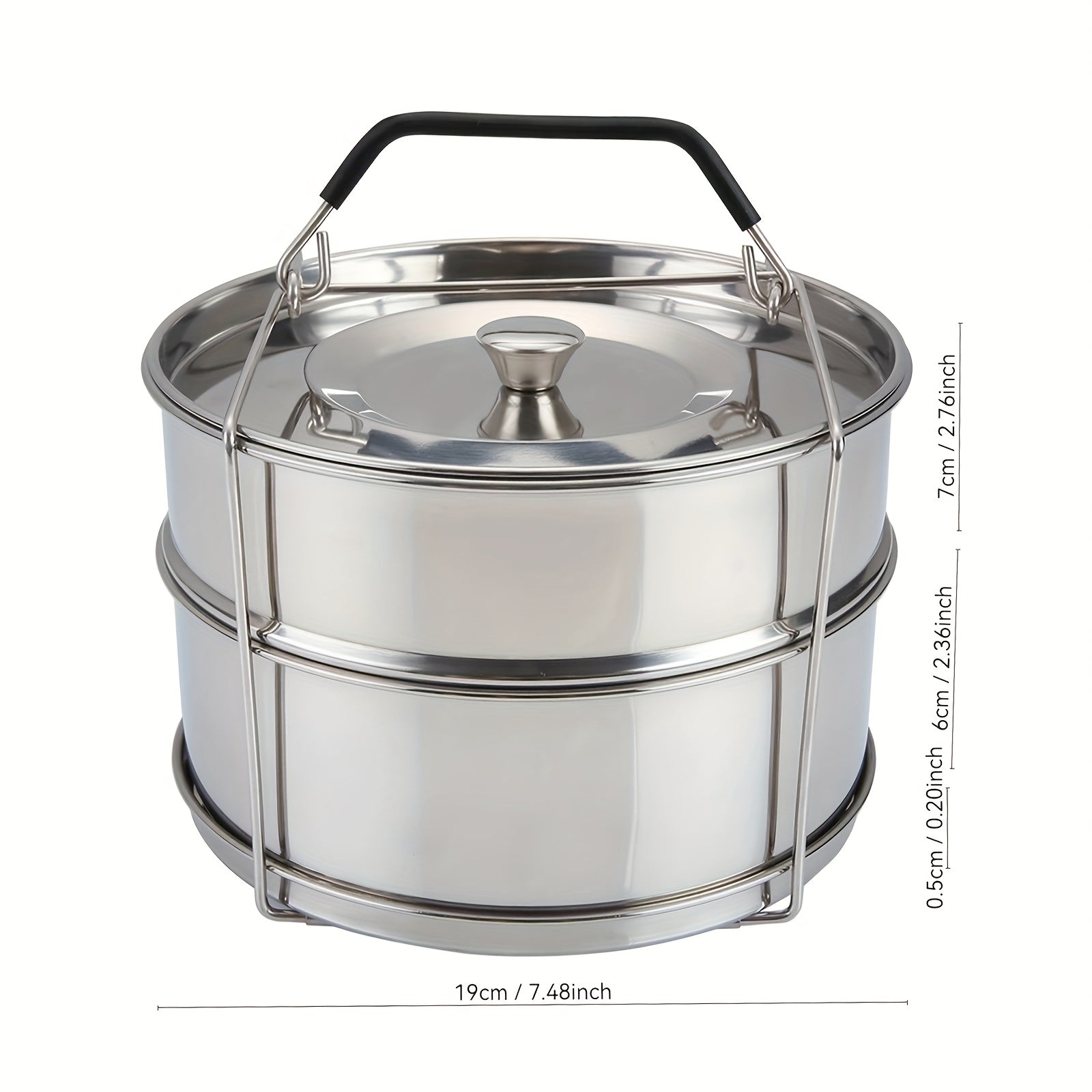 Suv o'tkazmaydigan po'latdan yasalgan bug'larni yopadigan qopqog'li bug'li idish, sabzavotlar va oziq-ovqatlarni sog'lom pishirish uchun