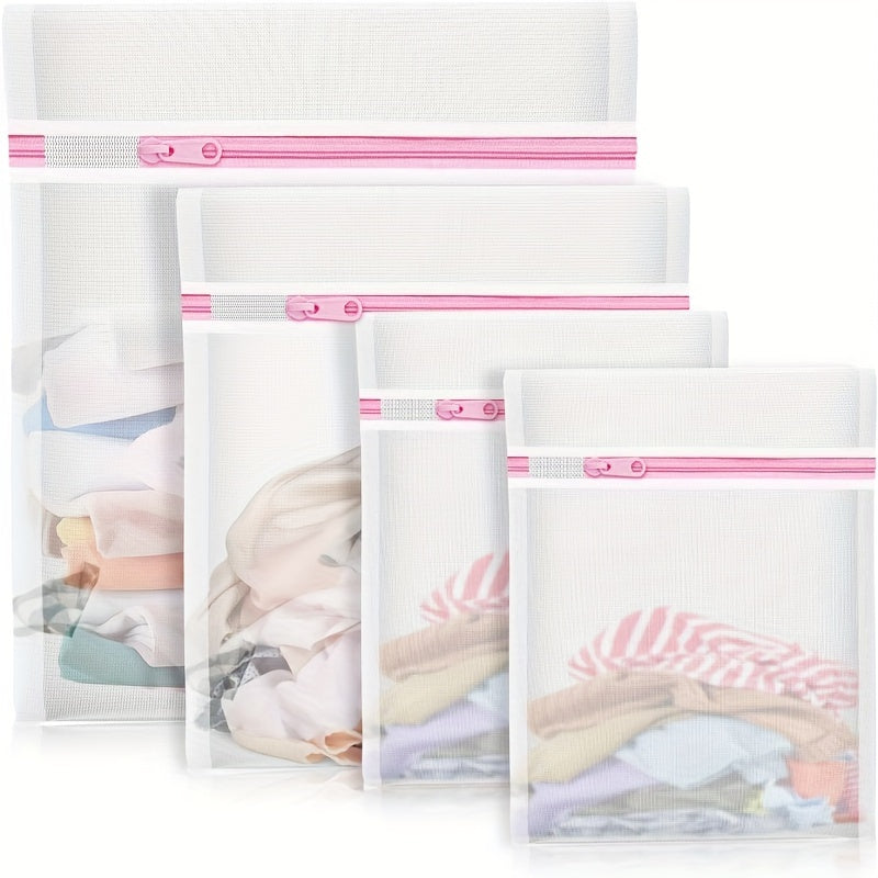 Mesh Laundry Bags Set of 4 for Underwear Toys and Travel Large Medium Small