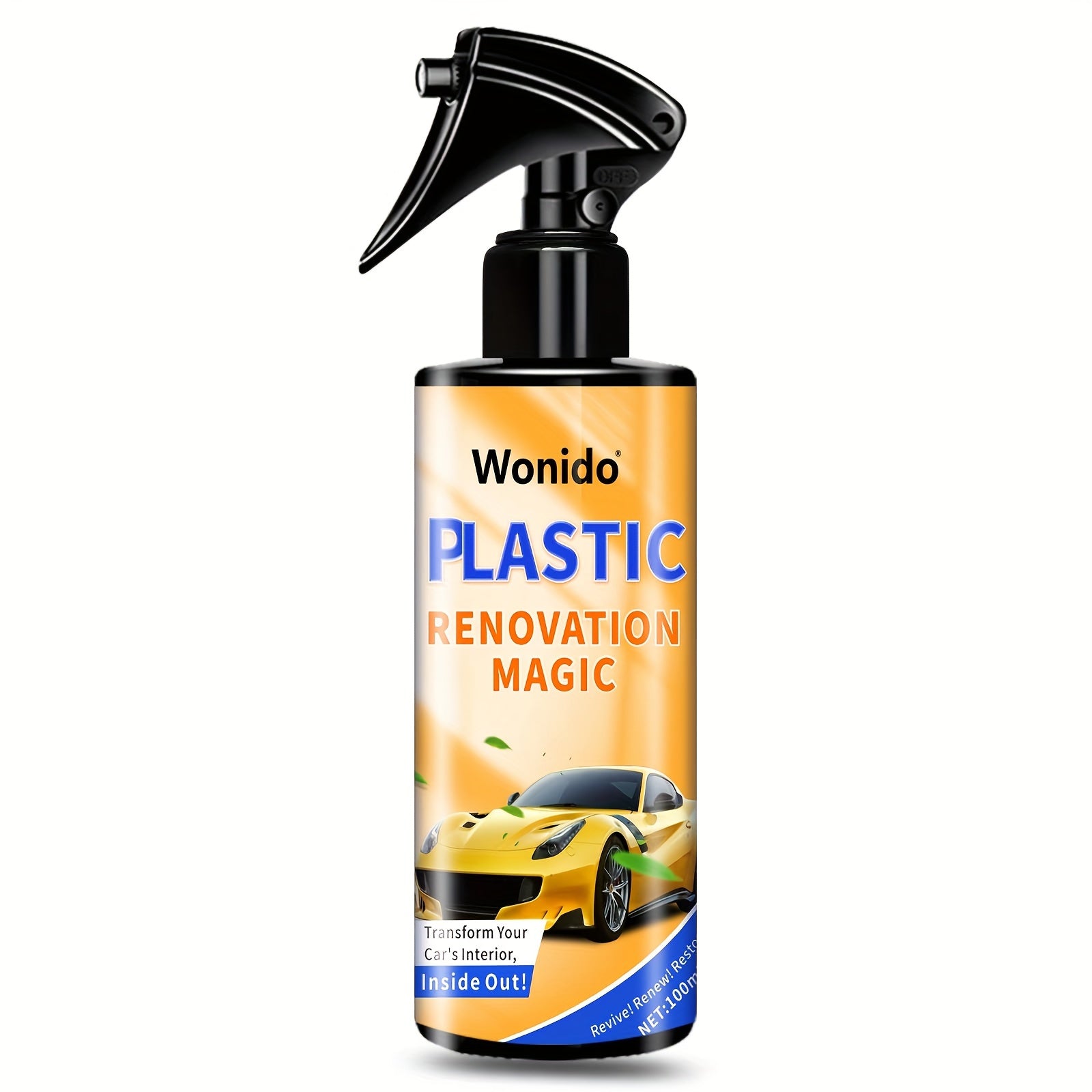 Avtomobil plastmassasi, vinil, rezina uchun plastikni tiklovchi sprej 100ml