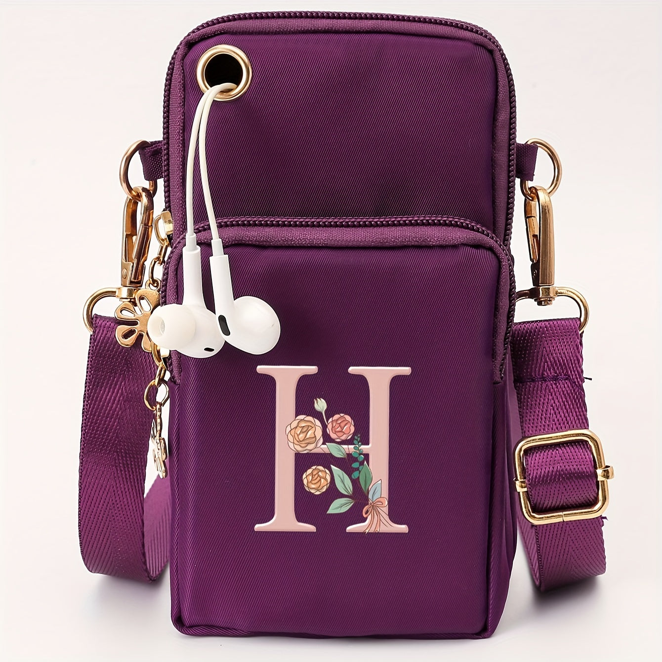 Ayollar uchun kichik yelka sumkasi, gul naqshli, kundalik ko‘p funksiyali crossbody sumka, kichik qo‘l sumkasi