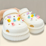 15Pcs Cute 3D Duck PVC Shoe Charms for Sandals Slippers Decoration
