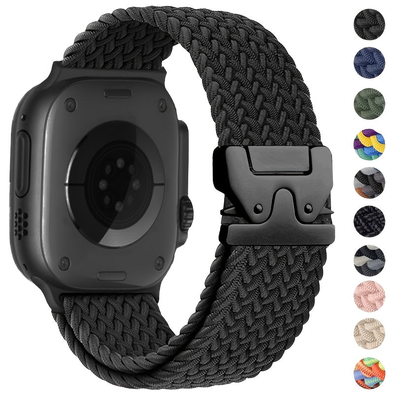 Adjustable Nylon Parachute Style Watch Band for Apple Watch Series 1-10 and Ultra