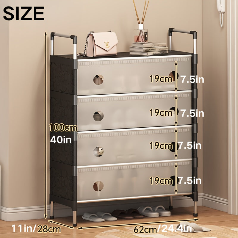 Modern Dustproof Shoe Rack with 4-7 Layers for Home Storage and Organization