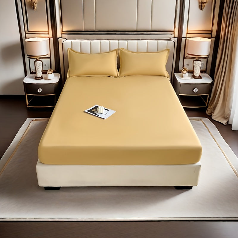 Микрофибровая простыня на резинке с глубокими карманами, гипоаллергенная, устойчивая к морщинам, белая