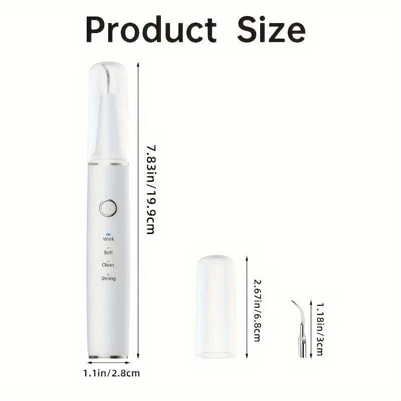 USB Rechargeable Electric Tooth Cleaner with LED Light and Interchangeable Brush Heads