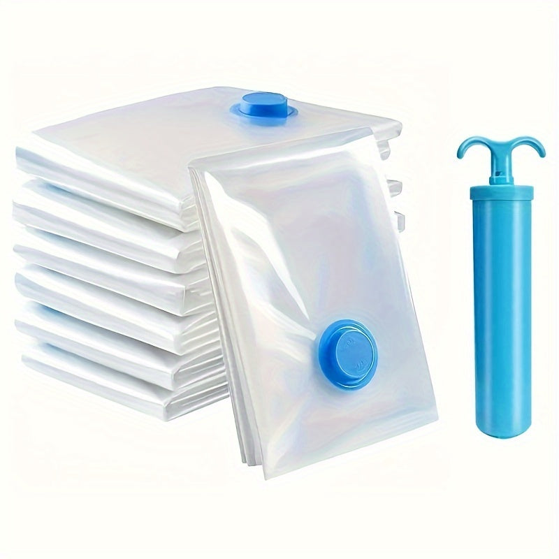 Transparent Vacuum Storage Bags Set of 5 for Clothes Space Saving Travel and Home