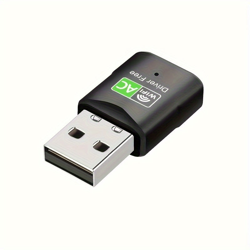 Wireless Dual Band USB Network Adapter 600Mbps Driver-Free Plug and Play