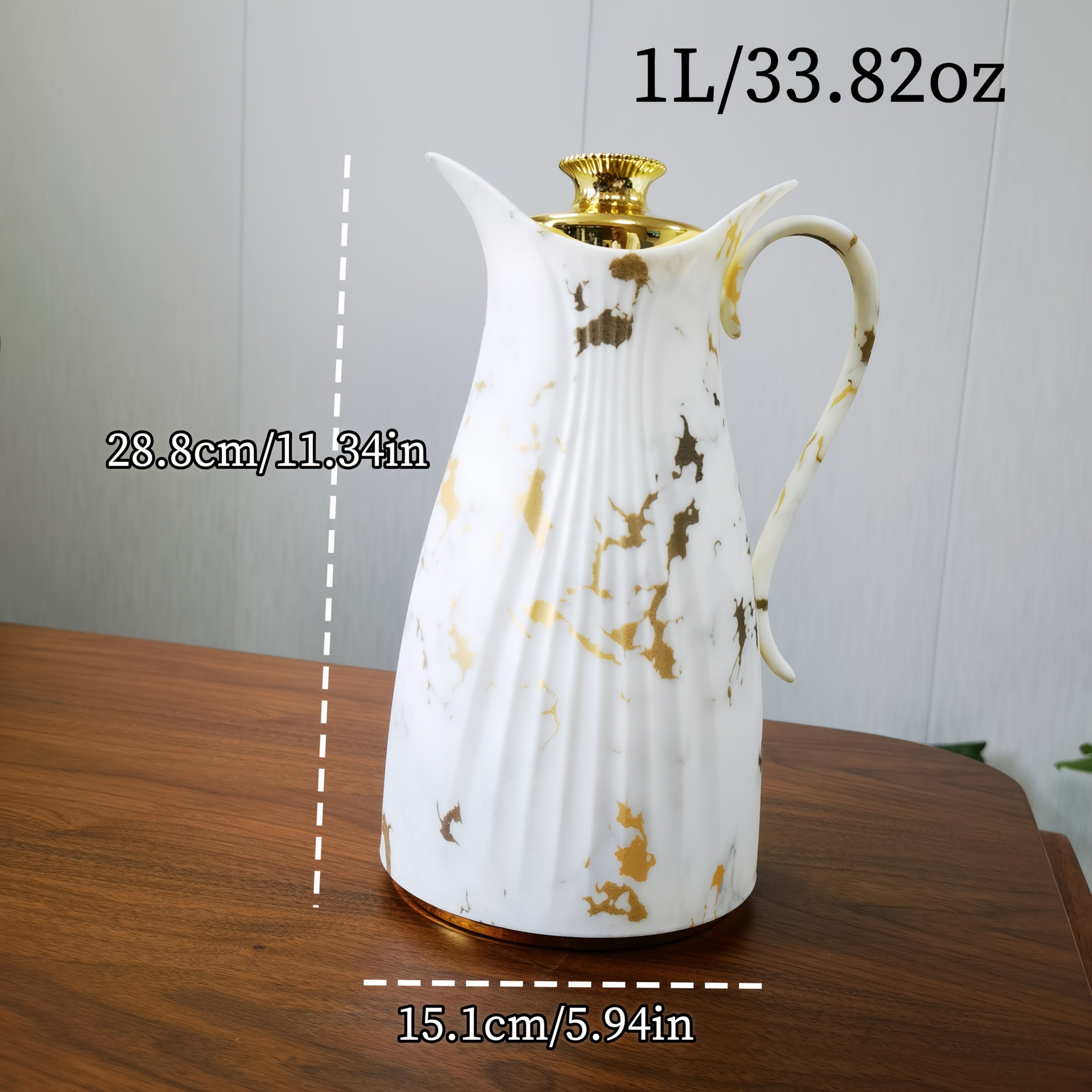 Unisex Borosilicate Glass Coffee Pot Vacuum Insulated 33.83oz Hot Cold