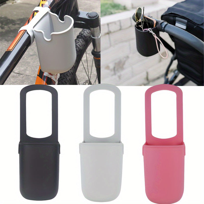 Soporte de silicona para tazas para bicicletas, cochecitos y scooters, duradero, plegable, con capacidad para múltiples botellas
