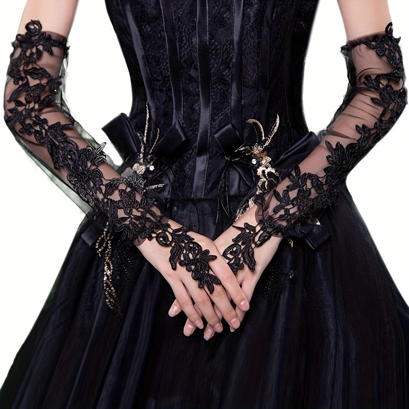 Elegant Bridal Gloves with Lace Detail, Lightweight and Airy for Weddings