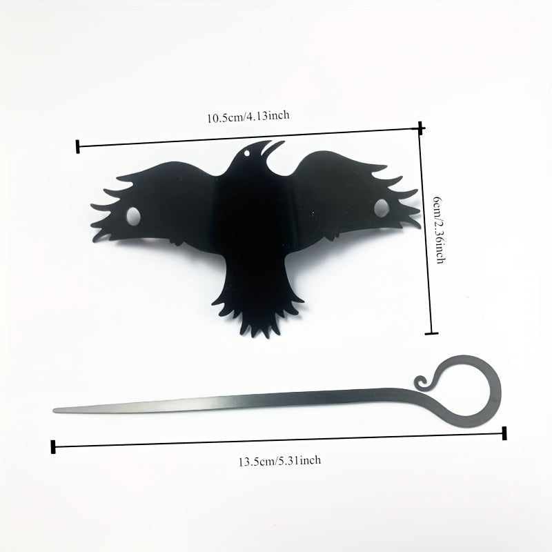 Retro Gothic Hair Pin for Creating Stylish Hair Buns and Dishes Black Decorative Accessory