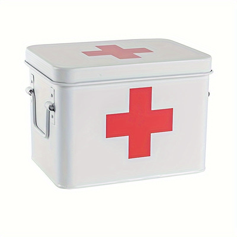 Metal Medicine Storage Box for Household Organization Durable Rectangular Pill Box
