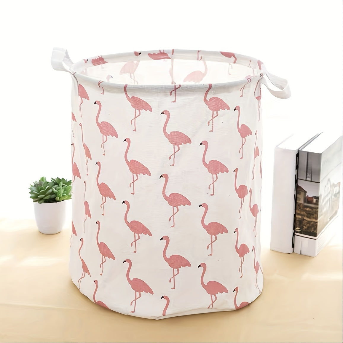 Yopqichli aylana qog'ozdan tayyorlangan kir yuvish savati, yotoqxona, hammom va ofis uchun saqlash