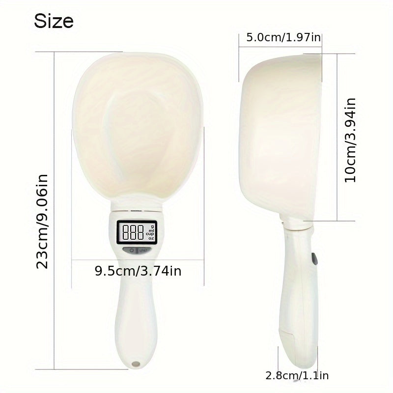 Pet Food Scale with Measuring Spoon Plastic Battery Powered for Cats and Dogs