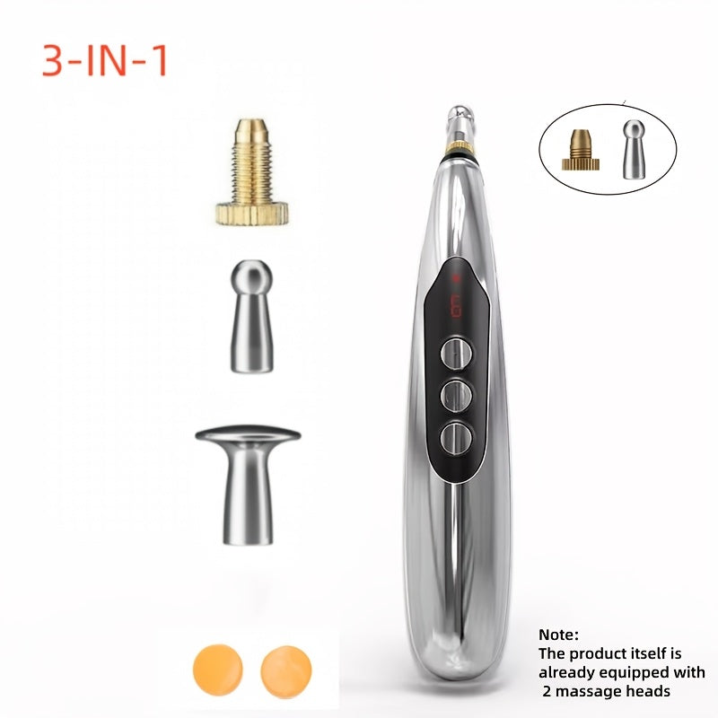 Portativ USB orqali zaryadlanadigan 7-IN-1 ko'p funksiyali massaj qalam va tayoq, 9 ta intensivlik darajalari va turli massaj boshliqlari bilan - keksa va do'stlar uchun mukammal sovg'a!