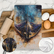 Metallic Stingray Kitchen Towels Ultra Soft Absorbent Dish Hand Drying