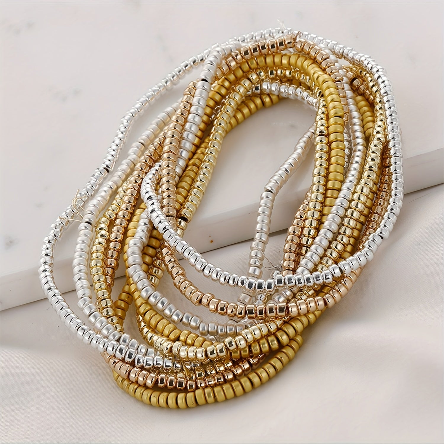 Hematite Beads 3mm Round Jewelry Making Supplies Pack of Four Varieties