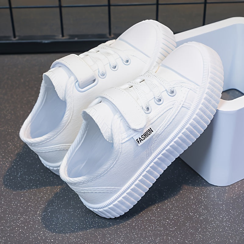 Girls Low Top Canvas Sneakers Lightweight Non-Slip Casual All-Season