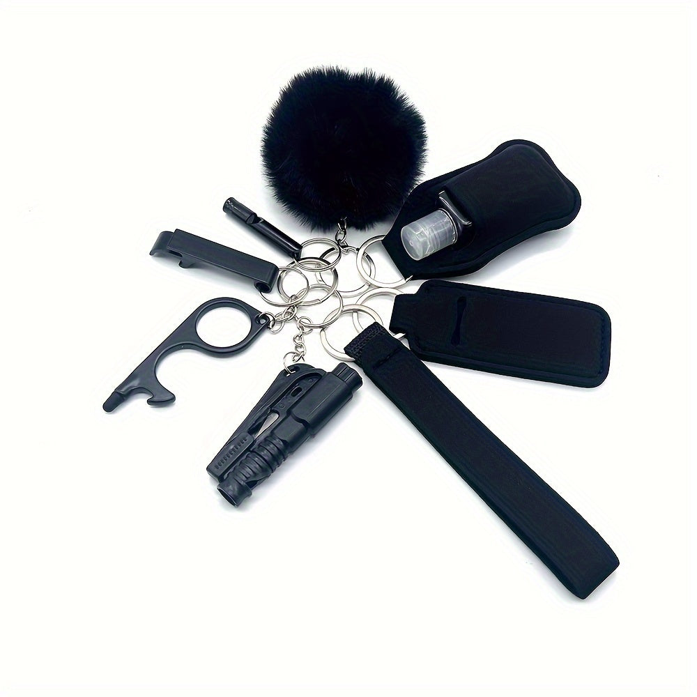 Ayollar uchun 9 ta bo'lakli kalitchain aksessuarlar to'plami, mato, qisqich, zamonaviy sovg'a