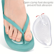 Unisex Silicone Toe Separator Sandals Anti-Slip Half Pads Flip-Flops