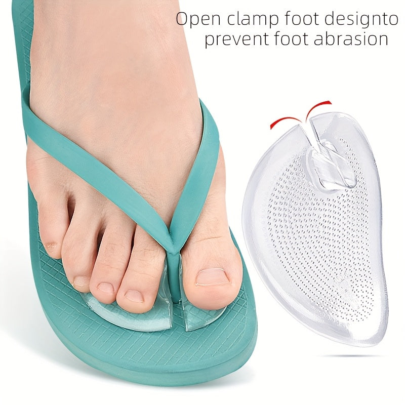 Unisex Silicone Toe Separator Sandals Anti-Slip Half Pads Flip-Flops